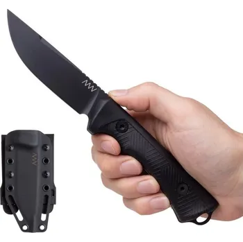 lovecký nůž ANV P200 Čepel: Čená Cerakote, Zubaté ostří: NE, Rukojeť: Černá GRNPU