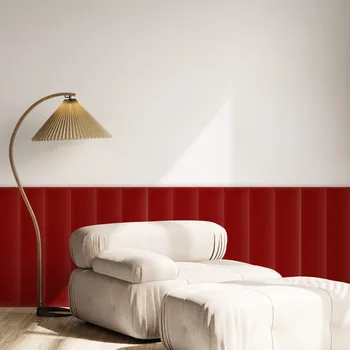 Obklad Sametový čalouněný panel - Obdélník - 60x15cm Červená