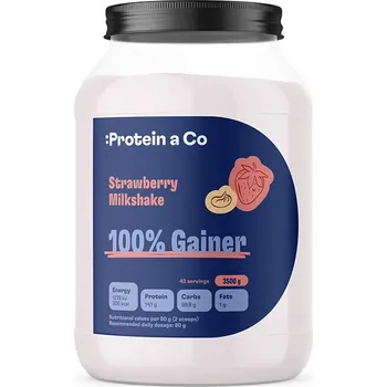 Protein Protein a Co Protein&Co. Gainer 3,5 kg Příchuť: Strawberry milkshake