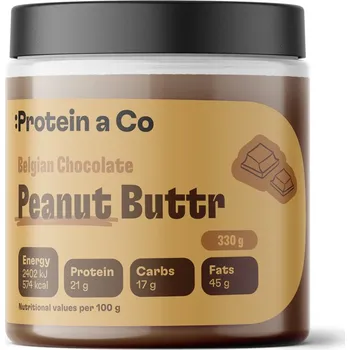Protein&Co. Arašídový krém s belgickou čokoládou 330 g