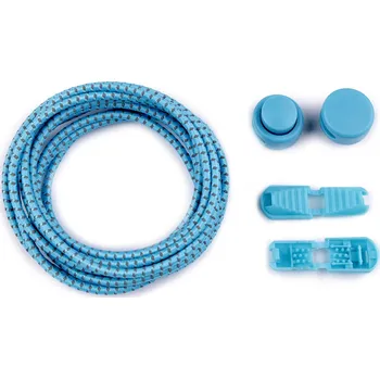 Tkaničky do bot Reflexní elastické samozavazovací tkaničky délka 120 cm Varianta: 6 (11) modrá světlá, Balení: 1 pár