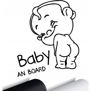 Samolepicí dekorace na vozidlo NÁLEPKA na auto BABY ON BOARD DÍTĚ V AUTĚ