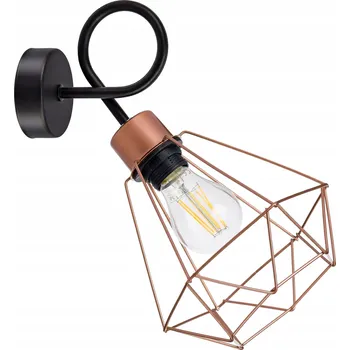 Nástěnné svítidlo Nástěnná lampa E27, pevná, loft, drátěná, diamant