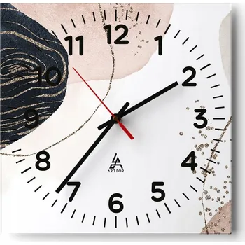 Hodiny Nástěnné hodiny do obýváku 40x40 Abstrakce Tiché hodiny Skleněné hodiny Bez hlučnosti