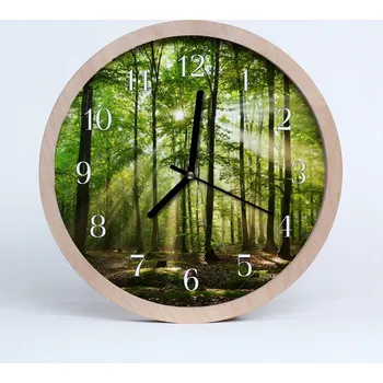 Hodiny Dřevěné nástěnné hodiny Tiché Lesní příroda