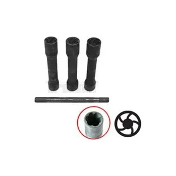 Gola hlavice Hlavice Triumf nástrčné 1/2", Spirál 17 - 21 mm, prodloužené, na poškozené šrouby a matice, sada