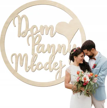 Obraz Dekorace "Kruh - Domov nevěsty", dřevěná, 40 cm