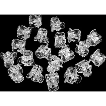 Skřipec do vlasů malý 10x13 mm transparent Varianta: 1 transparent, Balení: 1000 ks