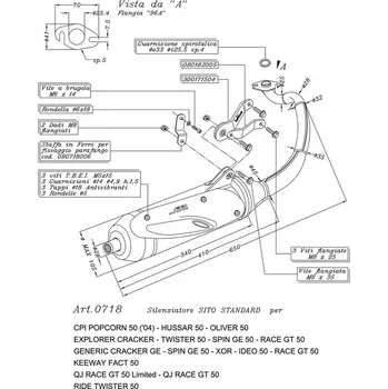 Výfuk pro motocykl Výfuk LeoVince CPI OLIVER 50 SITO