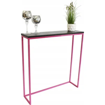 Konferenční stolek Konzolový Stolek no7 s loft glam plechem 80x20x82mat