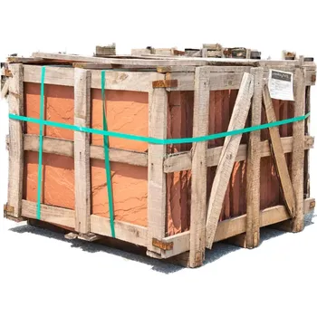 Přírodní kámen Nášlapné kameny - pískovec ROSSO 60 x 40 cm (tl. ca 25-35 mm povrch přírodní, hrany ručně sekané )