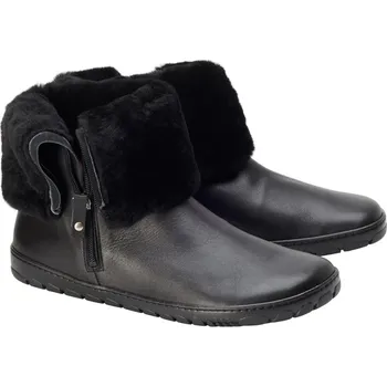 Dámská zimní obuv ZAQQ HUQ Winter black / brown 37-48 (kožíšek všude i uvnitř) NAPPA/MERINO Dvouvrstvá hlazená kůže, kožíšek Hnědá 47