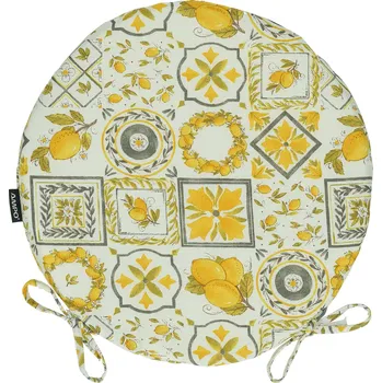 Polštář KULATÝ POLŠTÁŘ NA ŽIDLI 40 cm STOLIČKA s vázáním