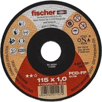 Řezný kotouč Řezný kotouč Fischer FCD-FP 115x1,0x22,23 plus