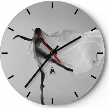 Hodiny Nástěnné hodiny do kuchyně 30x30 Žena Skleněné hodiny do obýváku Loft Tiché