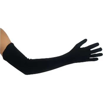 Karnevalový doplněk Rukavice - černé dlouhé 45 cm Barva: černá