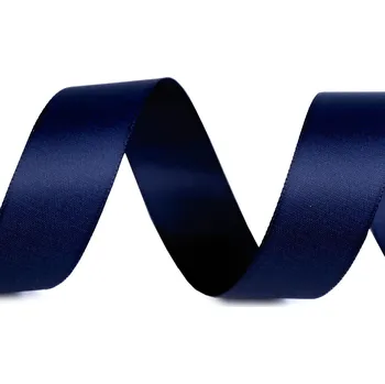 Stuha Atlasová hedvábná stuha oboulící šíře 24 mm matná Varianta: 416 modrá tmavá, Balení: 20 m