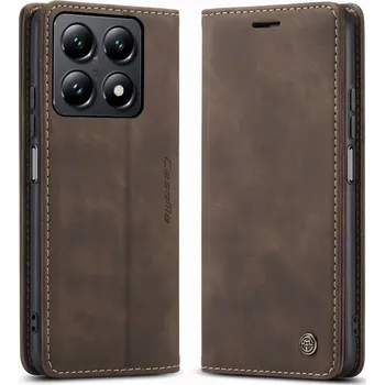 Pouzdro na mobilní telefon Flipové Pouzdro Caseme pro Xiaomi 14T Pro hnědé
