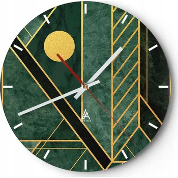 Hodiny Velké nástěnné hodiny 40x40 Abstrakce Skleněné hodiny Kulatý Tiché