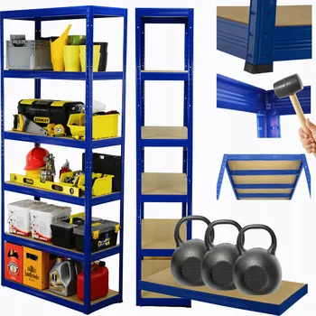 regál Kovový regál skladový stojan HELIOS 213x120x35cm 6 polic x 350kg ODOLNÝ