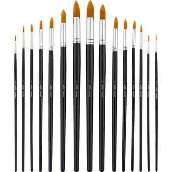 Umělecký štětec crelando® Sada štětců (kulatá sada, 15dílná)