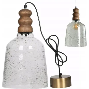 STROPNÍ SVÍTIDLO DO OBÝVÁKU E27 boho závěsná přírodní dřevo mango velká