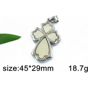 Přívěsek Kříž 45x29mm - ocelový přívěsek