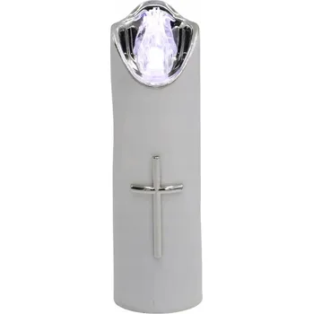 Svíčka LED VLOŽKA DO HŘBITOVNÍ SVÍČKA ELEKTRICKÁ SVÍČKA BÍLÁ 17cm