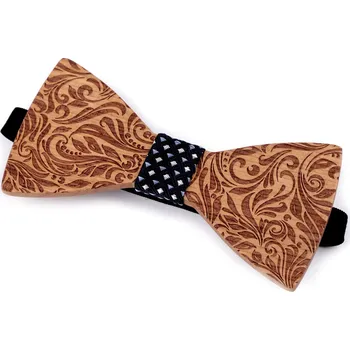 Kravata Dřevěný motýlek Varianta: 15 přírodní stř. modrá, Balení: 1 ks