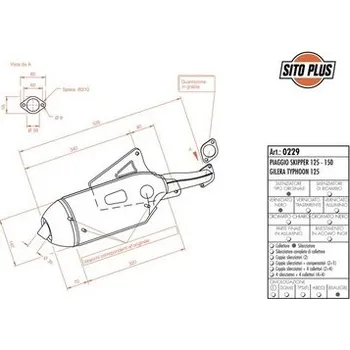 Výfuk pro motocykl Výfuk LeoVince PIAGGIO SKIPPER 125 SITOPLUS