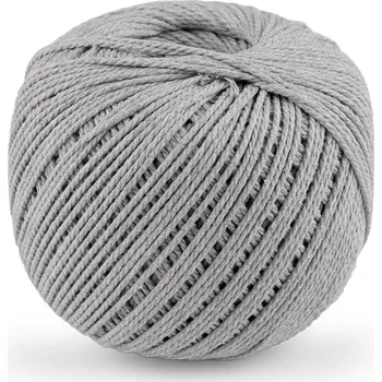 Příze Bavlněná příze macrame Ø2 mm rozčesávací Varianta: 16 šedá světlá, Balení: 1 ks