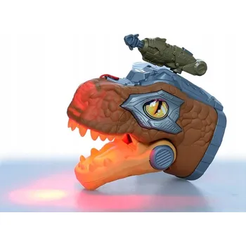 Dinoworld dinosaurus hlava 17 cm na baterie chrlící páru se světlem a zvuke