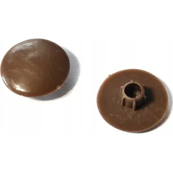 Šroub Záslepka na KONFIRMAT šroub, krytka 100 Ks OŘECH LESK