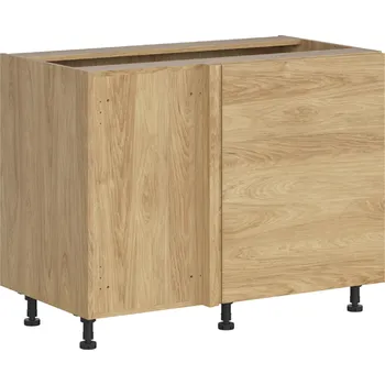 Kuchyňská skříňka Black red white DNW-110/82/65-P-L rohová dolní skříňka kuchyně Hamper Zvolte stranu: levé provedení, Barva korpusu skříněk: Šedá grenola, Zvolte barvu dvířek: Dub Lancelot