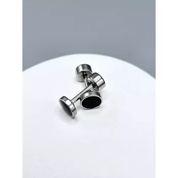 Náušnice Ocelové náušnice ONU323 černá