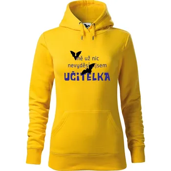 Dámské oblečení DOBRÝ TRIKO Dámská mikina s potiskem Jsem učitelka Velikost dámské mikiny: XL, Barva: Žlutá