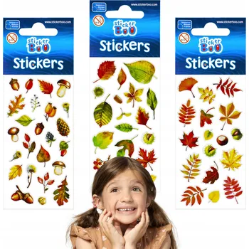 samolepka Sada samolepek pro děti, samolepky Poklady podzimu