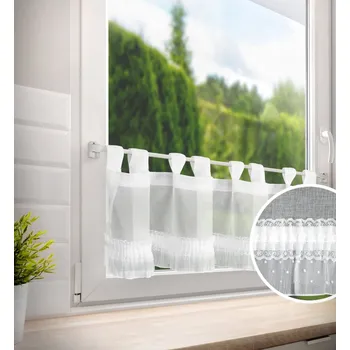 Dekorační krátká vitrážová záclona do kuchyně KATRINA 150x30 cm MyBestHome