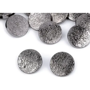 Knoflík Kovový knoflík velikost 28", 36" Varianta: 5 (36") nikl černý, Balení: 5 ks