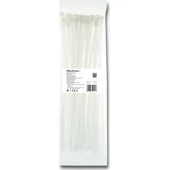 Stahovací páska Qoltec Stahovací pásky / stahovací pásky 7.2*350mm Nylon UV Bílé 50 kusů!