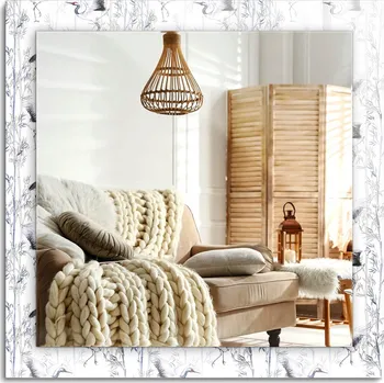 Zrcadlo Zrcadlo nástěnné s ozdobným skleněným rámem Jeřábi a bambusy 60x60 cm