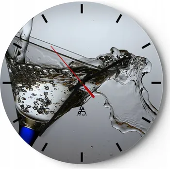 Hodiny Velké nástěnné hodiny 40x40 Skleněné hodiny Sklenice Kulatý Tiché