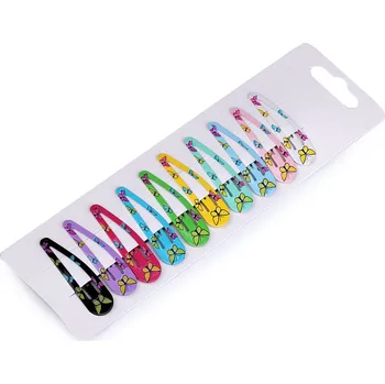 Sponka do vlasů pukačka motýl, duha Varianta: 1 mix motýl, Balení: 10 ks