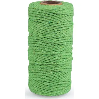 Příze Bavlněná příze macrame / háčkovací, rozčesávací Varianta: 7 zelená sv., Balení: 1 ks