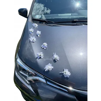 Obraz Dekorace na auto – květiny bílé