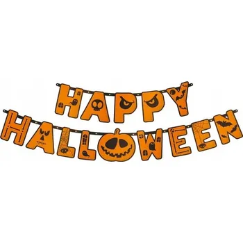 Party dekorace Halloweenský BANNER Dekorace Dýně - 185 cm