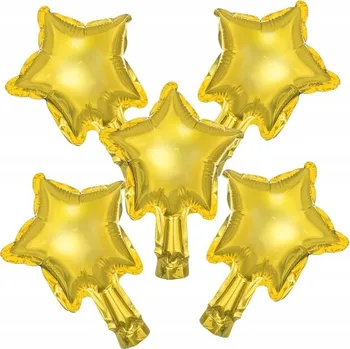 Balónek Balónky Zlaté hvězdičky Party 12 cm 5 ks