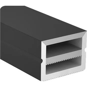 LED osvětlení Silikonová Trubice Plochá P1510 ČERNÁ Flex LED Hadice Silikon pro COB pásky 10mm