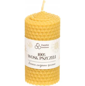 Svíčka Tradiční svíčka z včelího vosku, medová Pasieka Rodzinna 1 ks