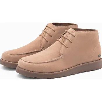 Pánská běžecká obuv Pánská semišová kotníková obuv s hrubou podrážkou - béžová V1 OM-FOCS-0164 - 40